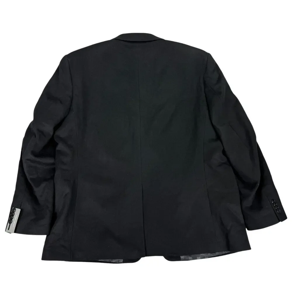 Michael Kors Mens Kipp Wool Cashmere Luxury Classic Fit Sport Coat Black 48R